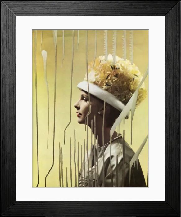 Framed Print : Mrs Anthony Royle in a hat by Peter Shepherd