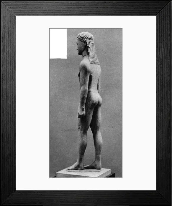 Framed Print : Archaic Greek art - the New York kouros, rear view Framed Print : Archaic Greek art - the New York kouros, rear view