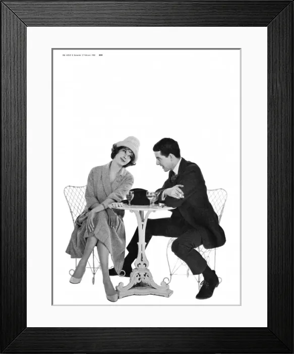 Framed Print : 1960s fashion, courtship wearing John Cavanagh suit