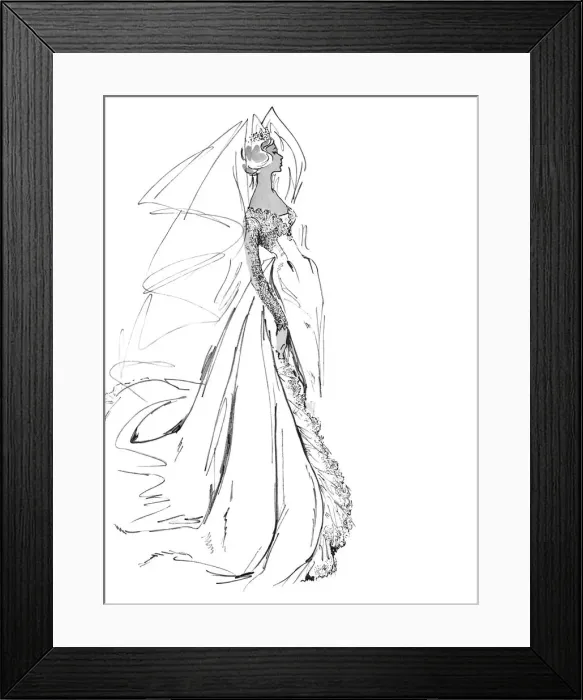 Framed Print : Wedding dress of Aphra Farquhar by Worth Framed Print : Wedding dress of Aphra Farquhar by Worth