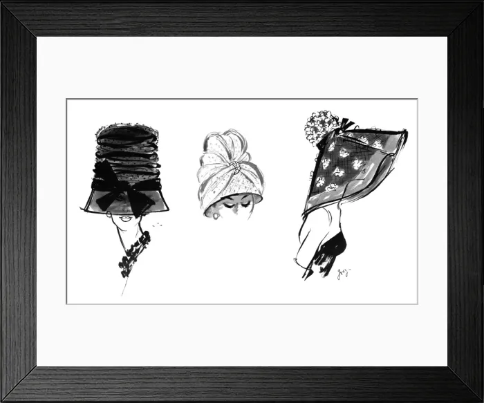 Framed Print : Hats by Bernard Devaux, 1960 Framed Print : Hats by Bernard Devaux, 1960