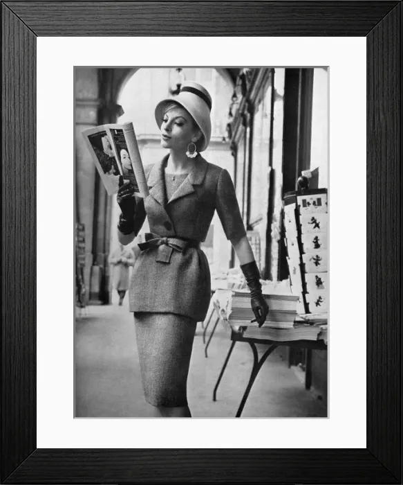 Framed Print : Nina Ricci outfit, 1960