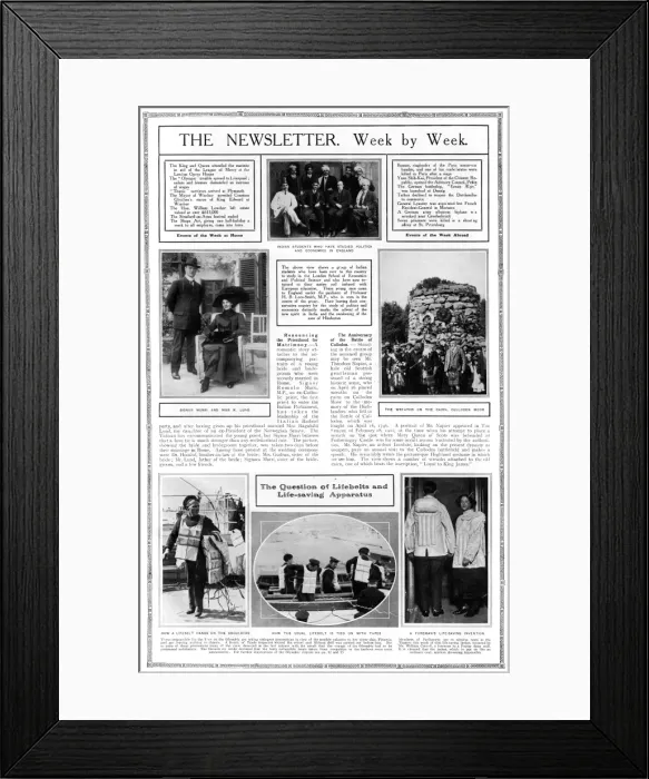 Framed Print : Page from The Sphere, 4th May 1912 Framed Print : Page from The Sphere, 4th May 1912