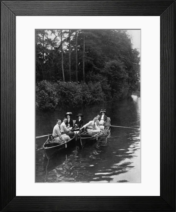 Framed Print : Boating on the River Thames, 1909 Framed Print : Boating on the River Thames, 1909