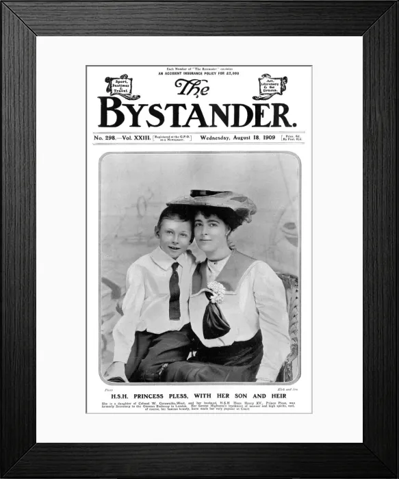 Framed Print : Princess Daisy of Pless with her son Framed Print : Princess Daisy of Pless with her son