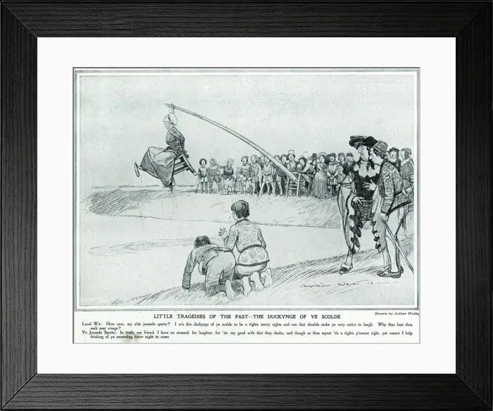 Framed Print : Ducking a Scold Framed Print : Ducking a Scold