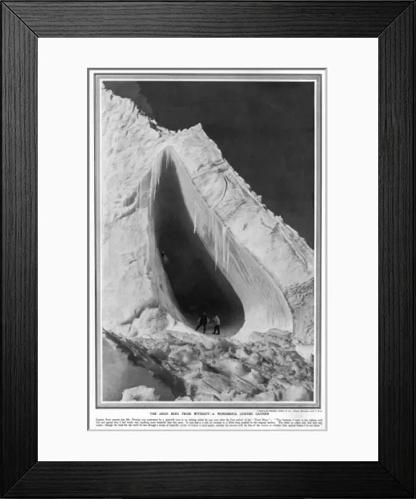 Framed Print : Scott Polar Expedition 1910 - 1912 - glacial cave Framed Print : Scott Polar Expedition 1910 - 1912 - glacial cave
