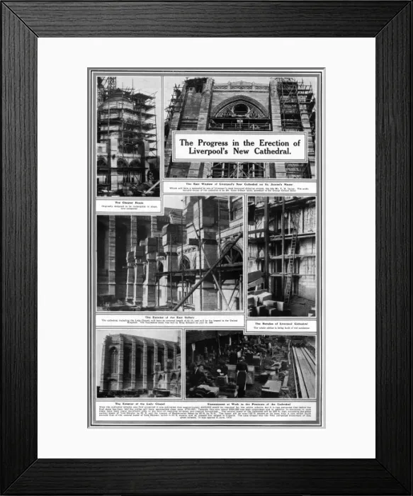 Framed Print : Erection of Liverpool Cathedral Framed Print : Erection of Liverpool Cathedral