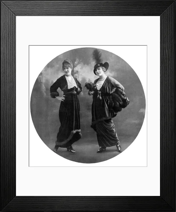 Framed Print : Womens fashion in velvet and fur, 1913 Framed Print : Womens fashion in velvet and fur, 1913