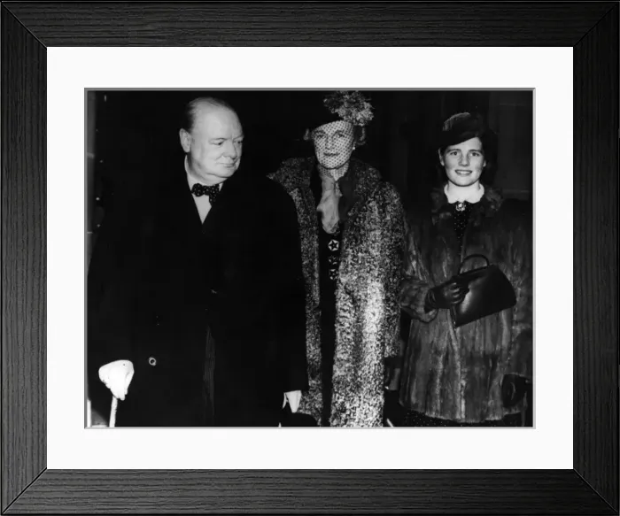 Framed Print : Churchill arriving at the Free Trade Hall, Manchester, 1940 Framed Print : Churchill arriving at the Free Trade Hall, Manchester, 1940