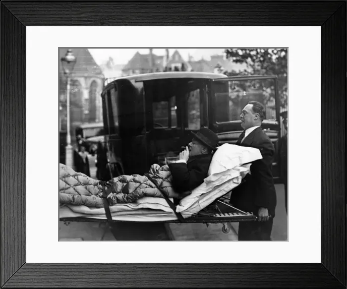 Framed Print : Churchill taken ill, 1932 Framed Print : Churchill taken ill, 1932
