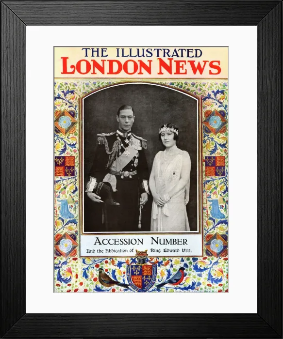 Framed Print : Illustrated London News Accession of George VI, 1936 cover Framed Print : Illustrated London News Accession of George VI, 1936 cover