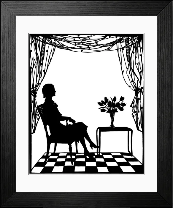 Framed Print : Silhouette of Mme. Lily Pons