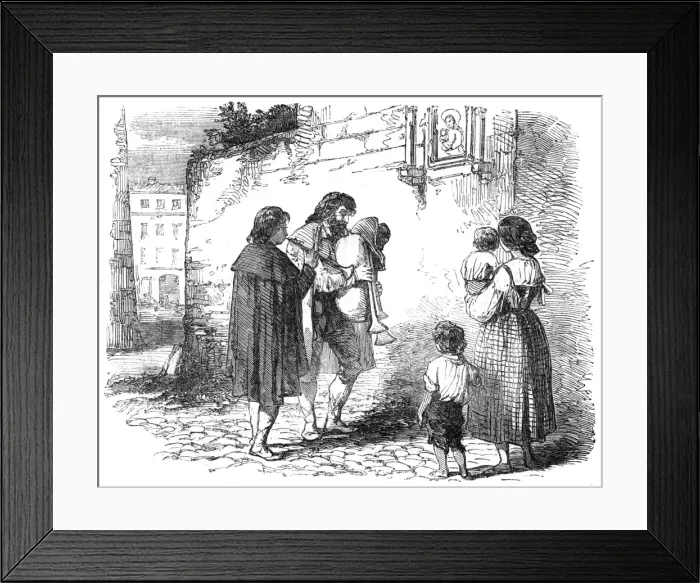 Framed Print : Italian Pifferari, 1850 Framed Print : Italian Pifferari, 1850