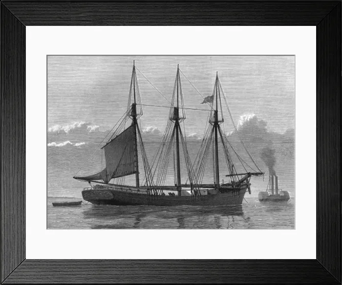 Framed Print : American schooner, Jefferson Borden Framed Print : American schooner, Jefferson Borden