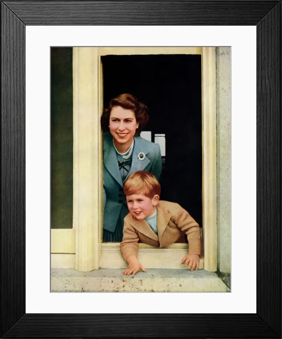 Framed Print : The Queen and Prince Charles Framed Print : The Queen and Prince Charles