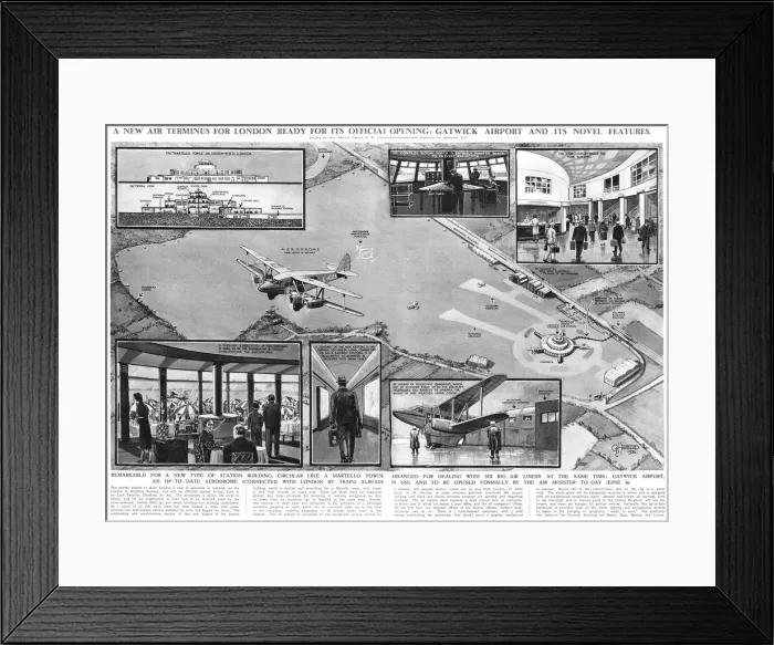 Framed Print : Gatwick airport, 1936 Framed Print : Gatwick airport, 1936