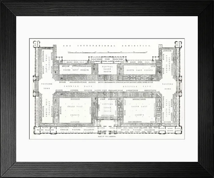 Framed Print : Plans International Exhibition 1862 Framed Print : Plans International Exhibition 1862