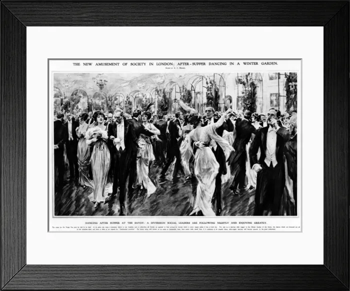 Framed Print : Dancing after supper at the Savoy Winter Garden Framed Print : Dancing after supper at the Savoy Winter Garden