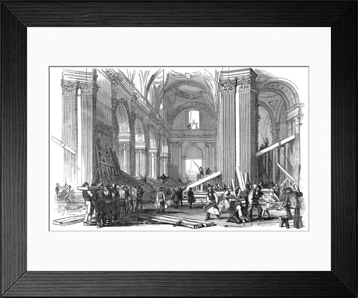 Framed Print : Preparations for the funeral of the Duke of Wellington, 1852