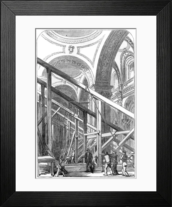 Framed Print : Preparations for the funeral of the Duke of Wellington, 1852