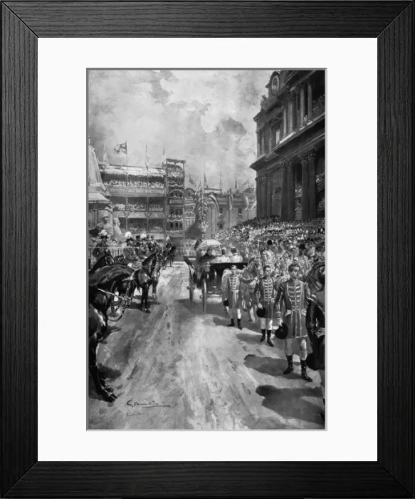 Framed Print : Queen Victoria Diamond Jubilee 1897 outside St Paul s Framed Print : Queen Victoria Diamond Jubilee 1897 outside St Paul s