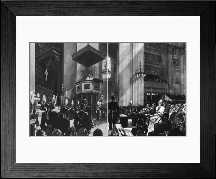 Framed Print : King George V Silver Jubilee celebrations, 1935 - St Paul s Framed Print : King George V Silver Jubilee celebrations, 1935 - St Paul s