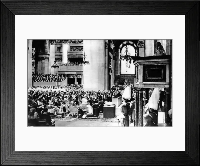 Framed Print : King George V Silver Jubilee celebrations, 1935 - St Paul s Framed Print : King George V Silver Jubilee celebrations, 1935 - St Paul s
