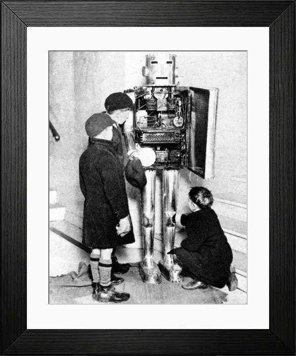 Framed Print : Automaton at the Schoolboys Own Exhibition, 1929 Framed Print : Automaton at the Schoolboys Own Exhibition, 1929