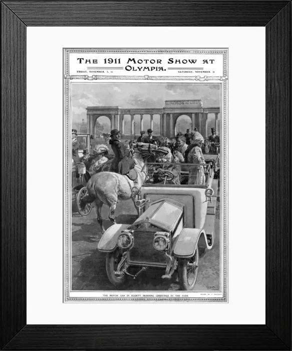 Framed Print : The motor car in society, 1911