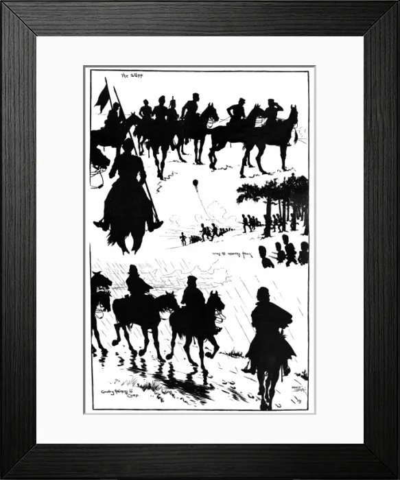 Framed Print : Military manoeuvres in silhouette Framed Print : Military manoeuvres in silhouette