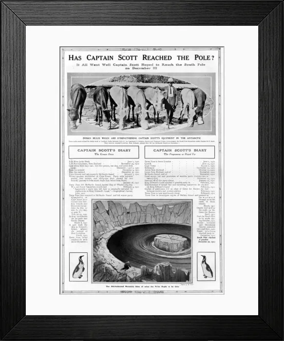 Framed Print : Has Captain Scott reached the Pole?