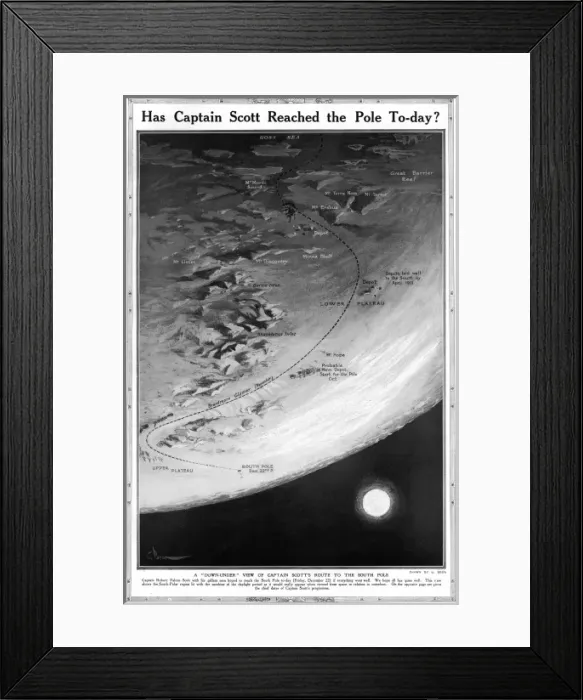 Framed Print : Has Captain Scott reached the Pole today?