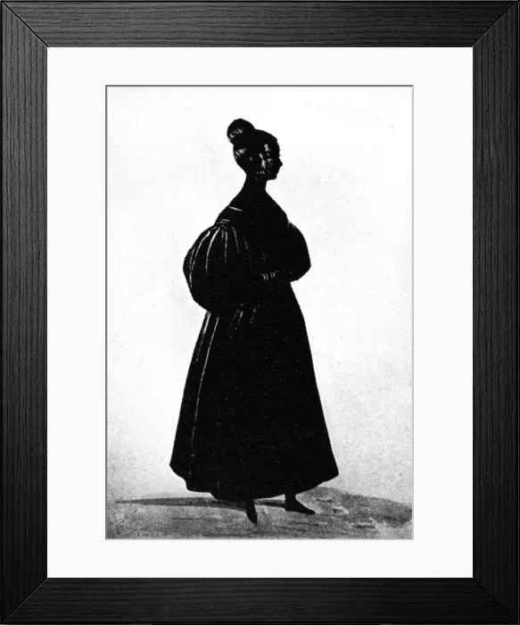 Framed Print : Silhouette of Queen Victoria
