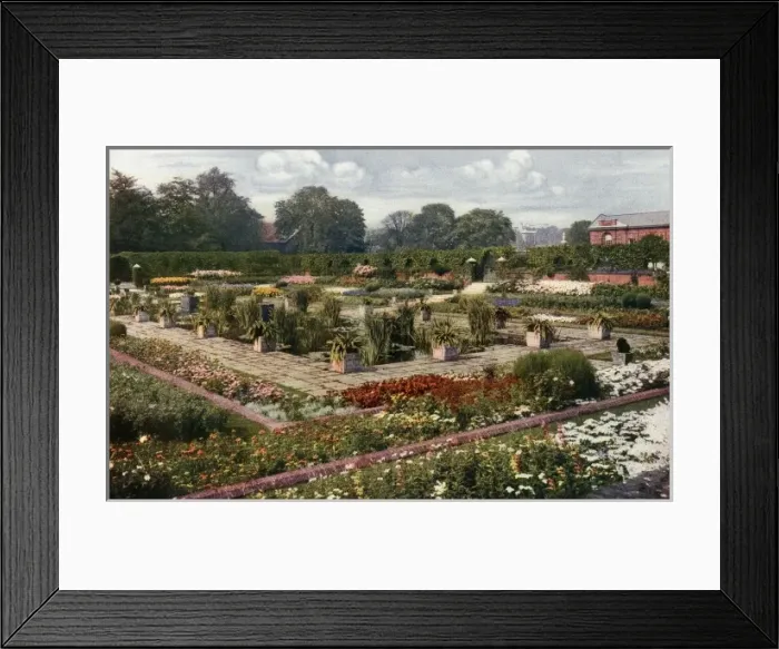 Framed Print : Flower Garden at Kensington Palace, 1911