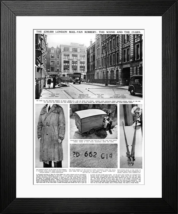 Framed Print : The Eastcastle Street Robbery, 1952 Framed Print : The Eastcastle Street Robbery, 1952
