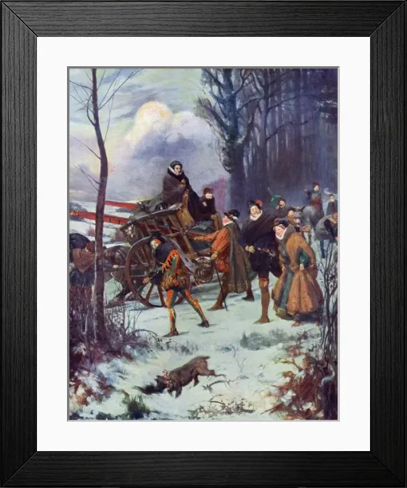 Framed Print : Strolling players on a winters day Framed Print : Strolling players on a winters day