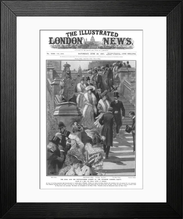 Framed Print : Mark Twain meets Edward VII and Queen Alexandra, 1907 Framed Print : Mark Twain meets Edward VII and Queen Alexandra, 1907