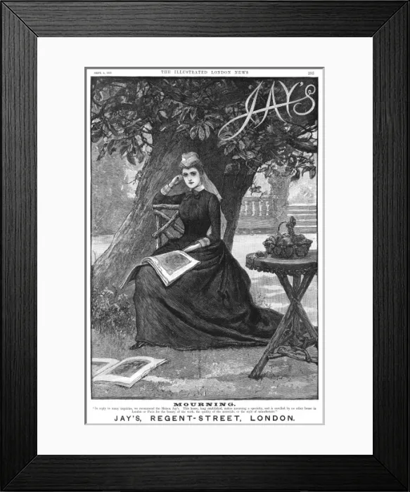 Framed Print : Advert for Jays of London Mourning clothes Framed Print : Advert for Jays of London Mourning clothes