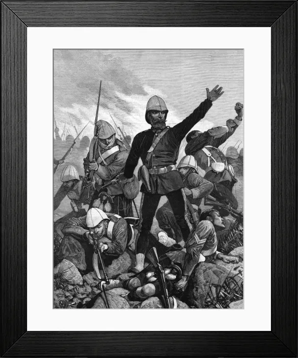 Framed Print : General Sir George Colley at battle of Majuba Hill Framed Print : General Sir George Colley at battle of Majuba Hill