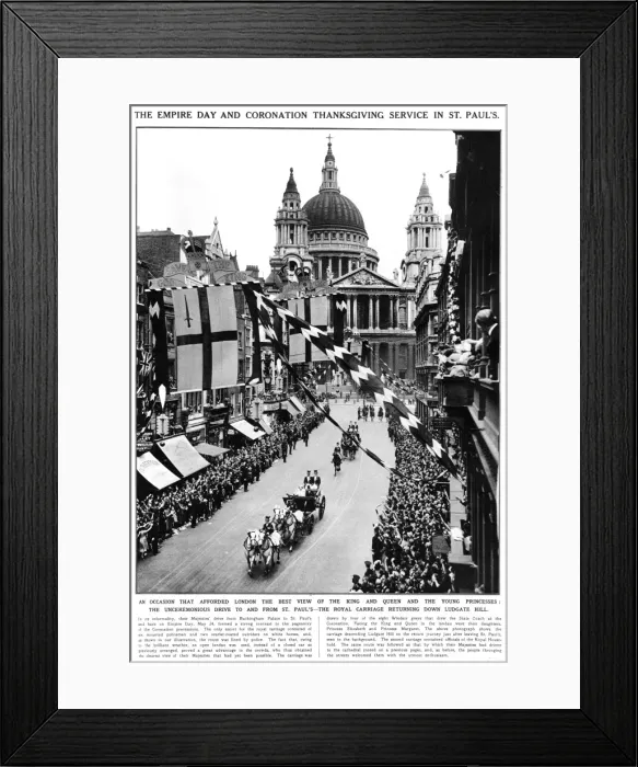 Framed Print : Empire Day and Coronation thanksgiving service at St Paul s Framed Print : Empire Day and Coronation thanksgiving service at St Paul s