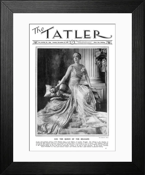 Framed Print : Front cover of The Tatler featuring The Queen of the Belgian Framed Print : Front cover of The Tatler featuring The Queen of the Belgian