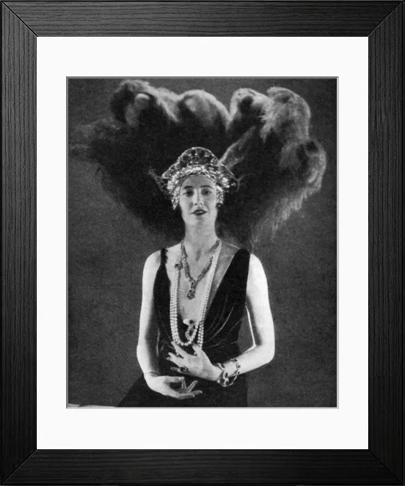 Framed Print : Rosita Forbes at the Jewels of Empire ball` Framed Print : Rosita Forbes at the Jewels of Empire ball`