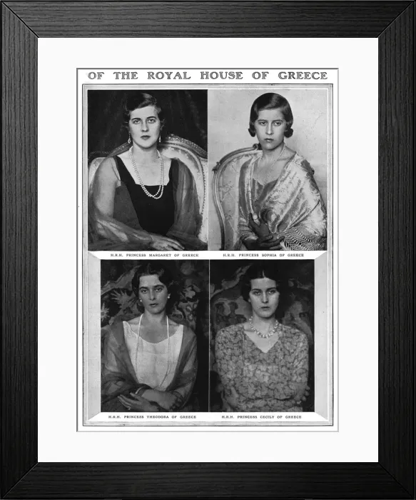 Framed Print : Sisters of Prince Philip, Duke of Edinburgh Framed Print : Sisters of Prince Philip, Duke of Edinburgh
