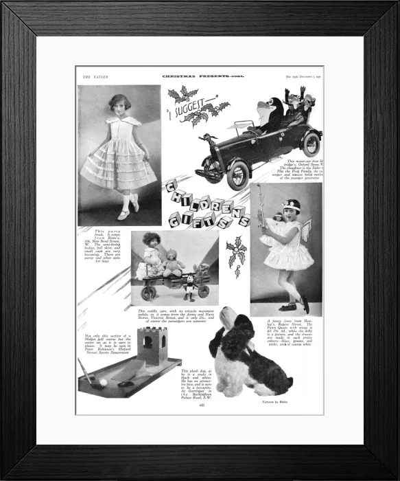 Framed Print : Ideas for Christmas presents for children, 1930 Framed Print : Ideas for Christmas presents for children, 1930