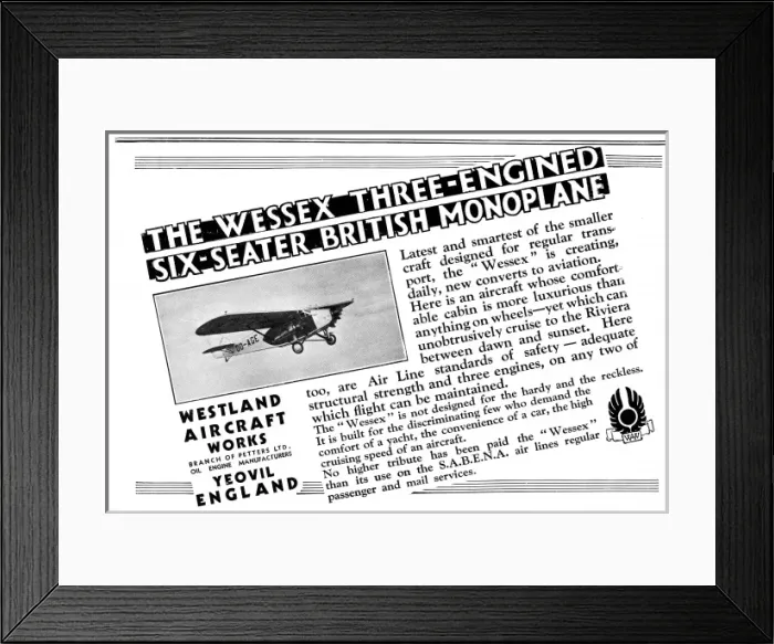 Framed Print : Private aeroplane advertisement, 1930 Framed Print : Private aeroplane advertisement, 1930