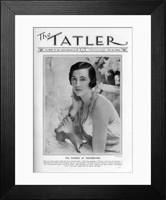 Framed Print : Tatler front cover featuring Loelia, Duchess of Westminster Framed Print : Tatler front cover featuring Loelia, Duchess of Westminster