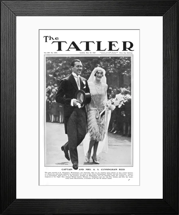 Framed Print : Front cover of Tatler featuring wedding of Alec Cunningham R Framed Print : Front cover of Tatler featuring wedding of Alec Cunningham R