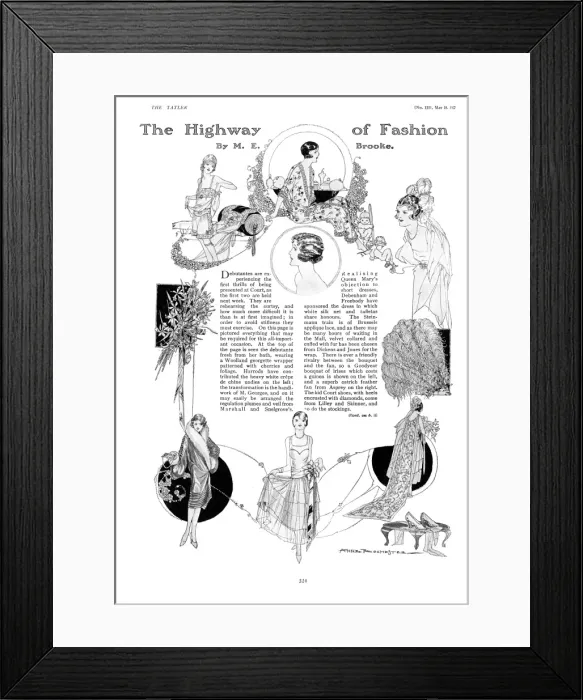 Framed Print : Fashions for the 1927 debutante