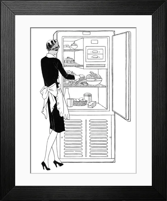 Framed Print : 1920s frigidaire Framed Print : 1920s frigidaire
